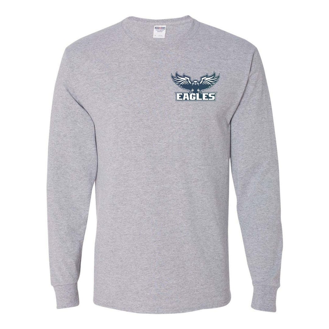 Catholic Academy of Stamford Athletic Heather Long Sleeve Gym T-Shirt w/ Logo