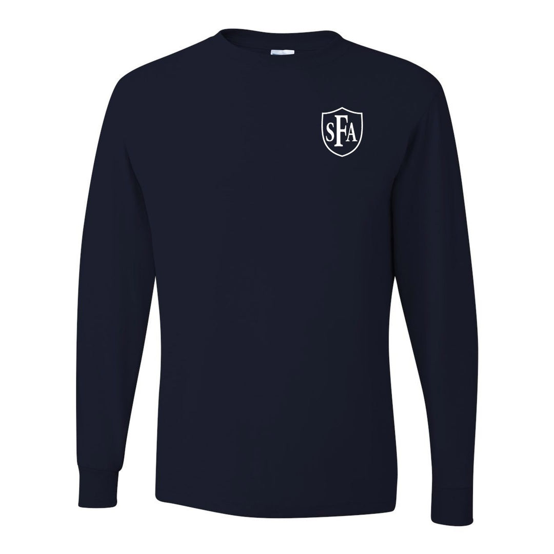St. Francis of Assisi School Navy Long Sleeve Gym T-Shirt w/ Logo