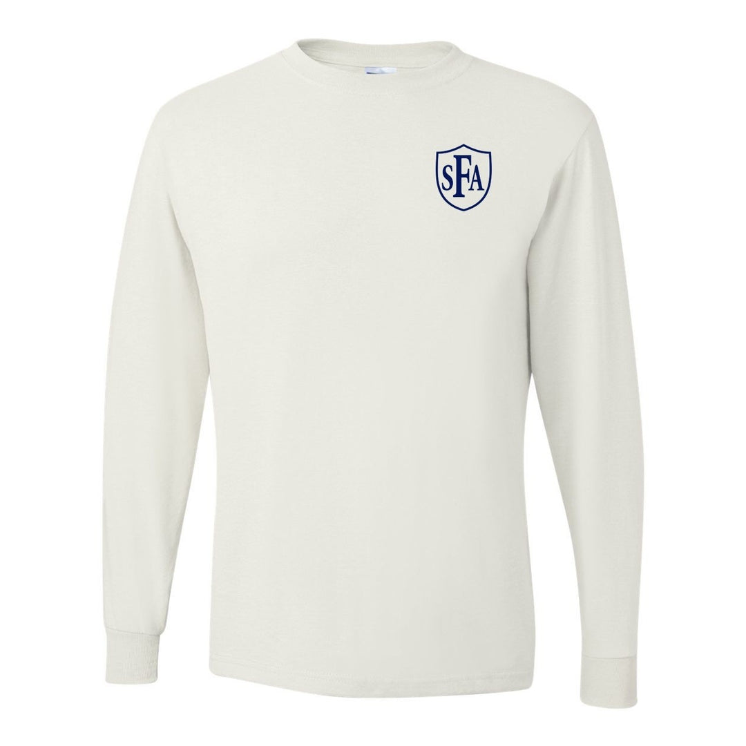 St. Francis of Assisi School White Long Sleeve Gym T-Shirt w/ Logo
