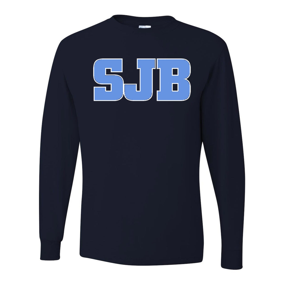 St. John the Baptist School Navy Long Sleeve Gym T-Shirt w/ Logo