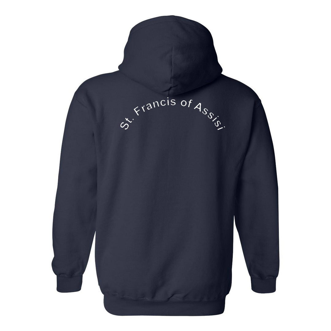 St. Francis of Assisi School Navy Gym Zip Hoodie w/ Logo