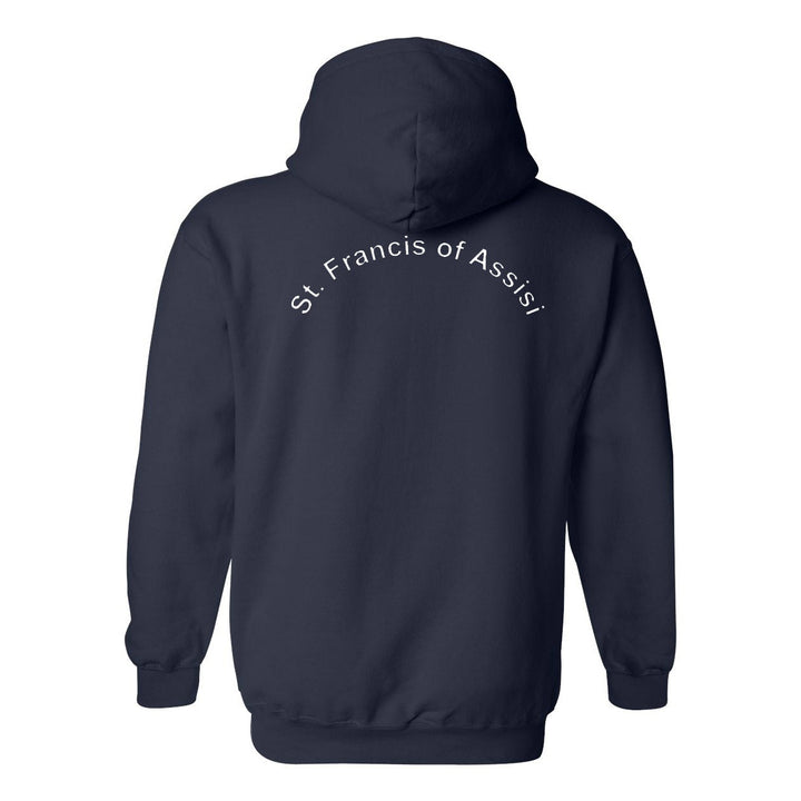 St. Francis of Assisi School Navy Gym Zip Hoodie w/ Logo