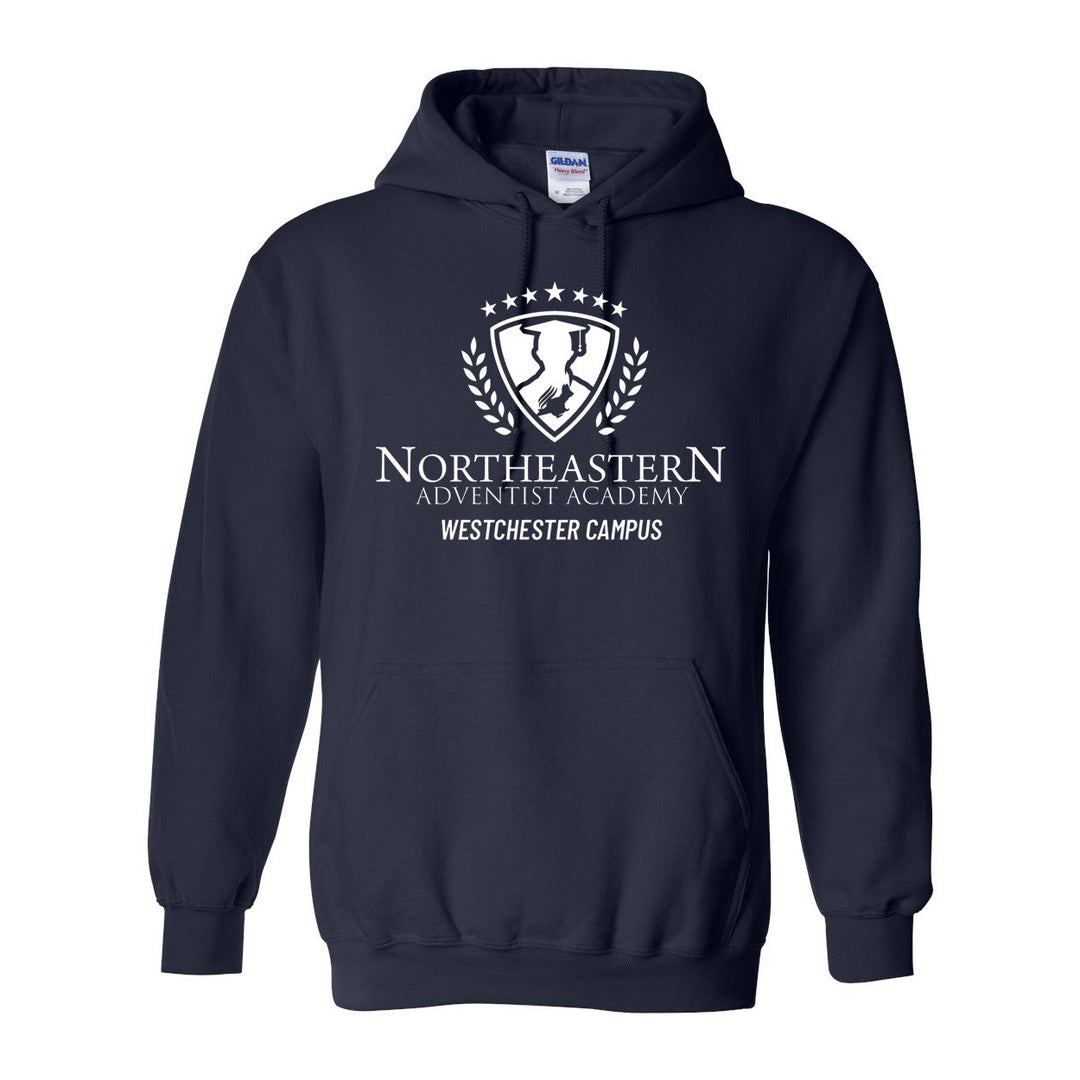 Northeastern Adventist Academy Navy Gym Pullover Hoodie w/ Logo