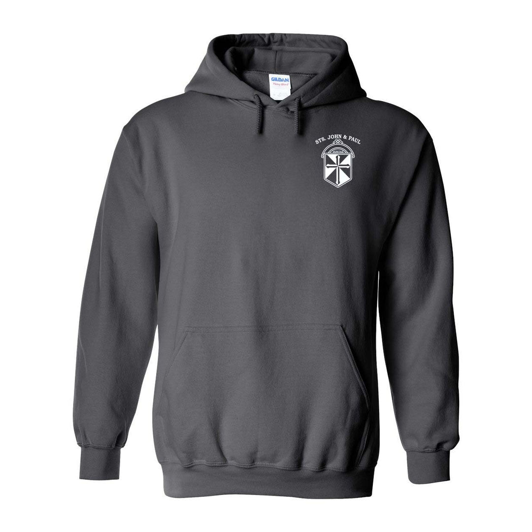 Sts. John and Paul School Charcoal Pullover Hoodie w/ Logo