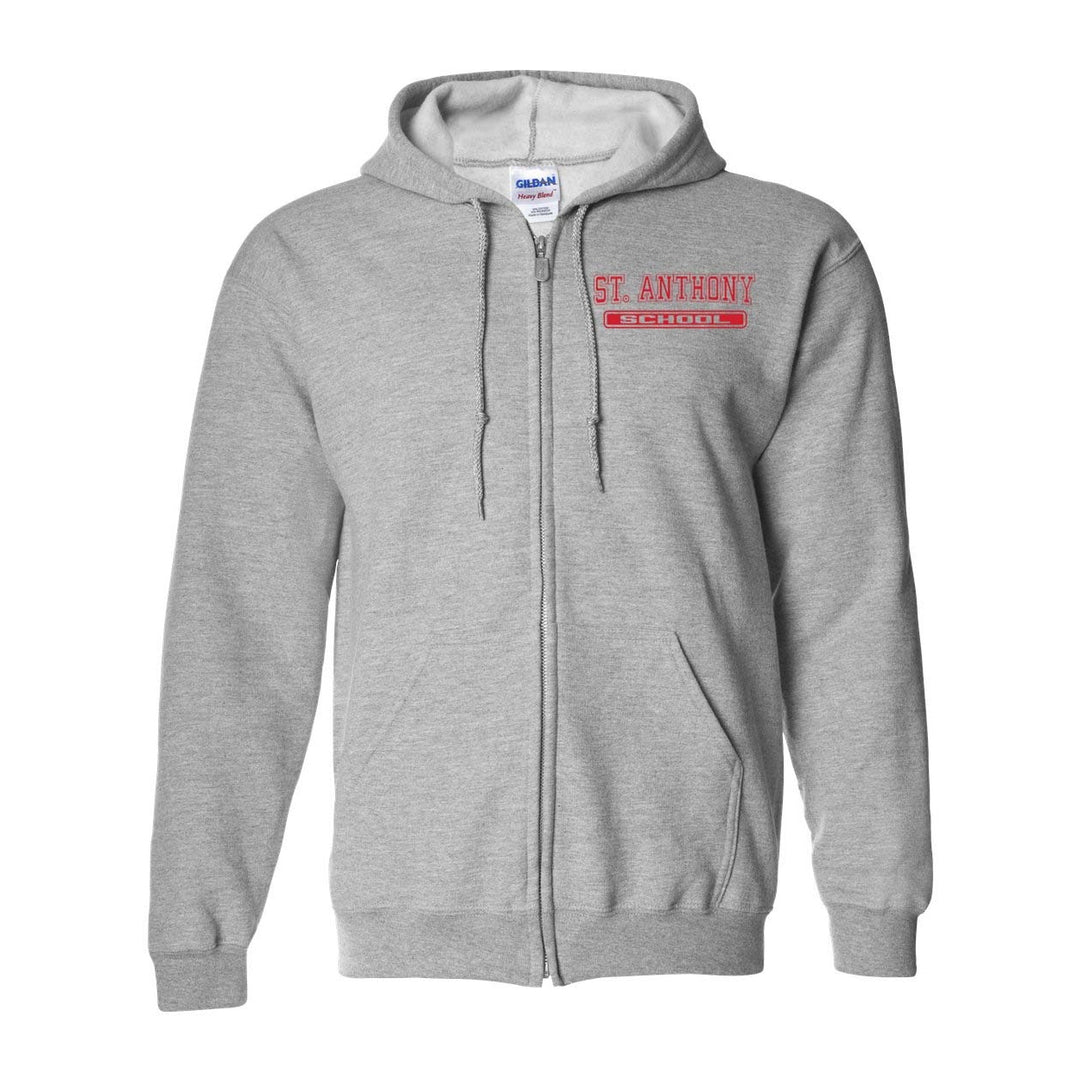 St. Anthony School Oxford Gym Zip Hoodie w/ Logo