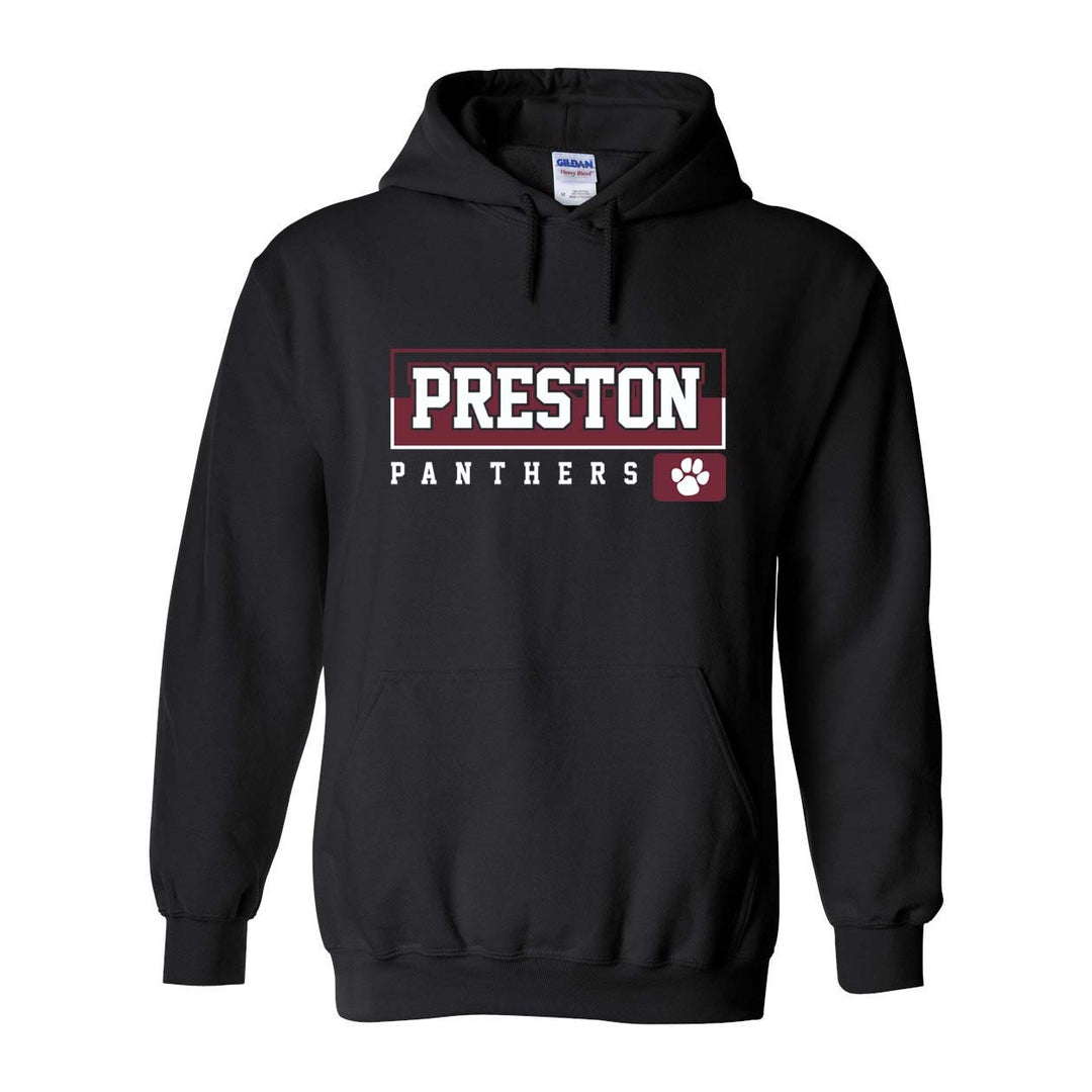 Preston High School Black Spirit Pullover Hoodie w/ Panthers Logo 