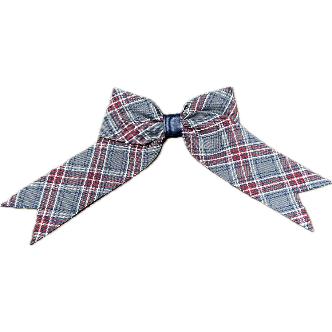 Jumbo Plaid Bow with Tails