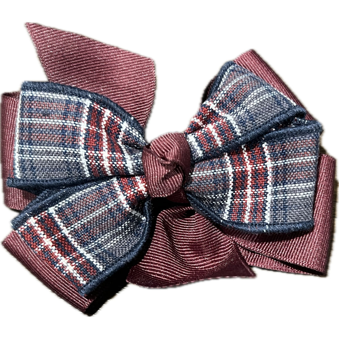 Plaid Bow with Ribbon 06T
