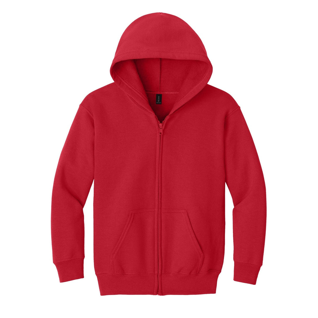 Gildan Red Heavy Blend Full Zip Hoodie
