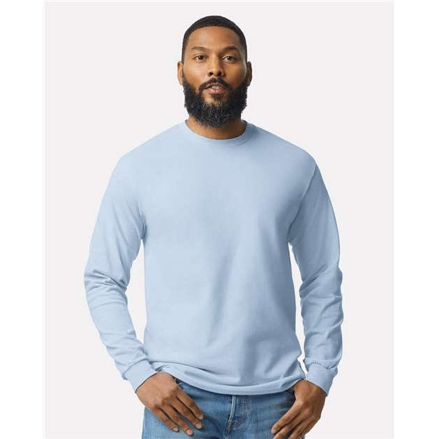 Gildan Light Blue Heavy Cotton Long Sleeve T-shirt