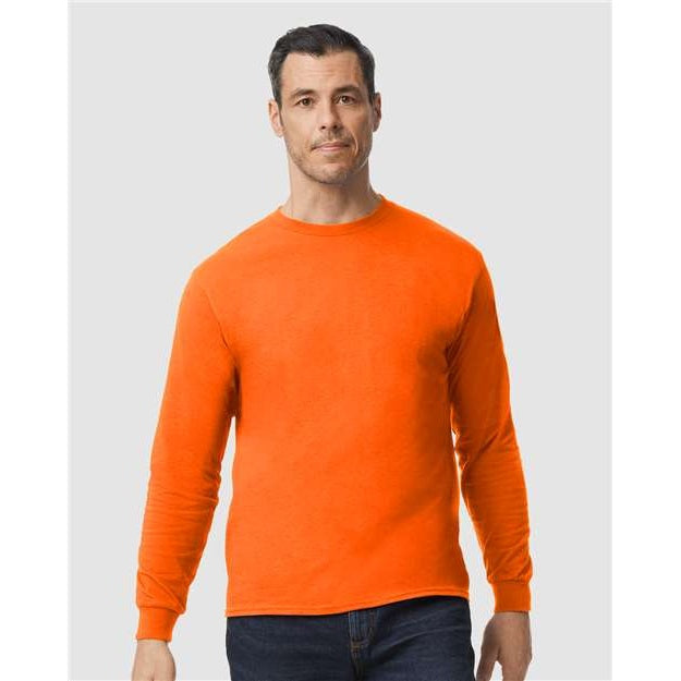 Gildan Orange Heavy Cotton Long Sleeve T-shirt
