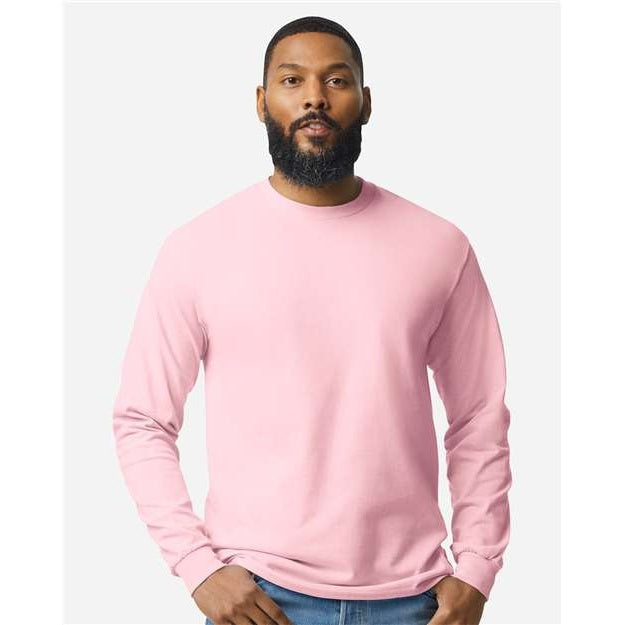 Gildan Light Pink Heavy Cotton Long Sleeve T-shirt