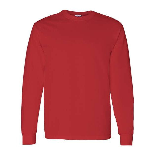 Gildan Red Heavy Cotton Long Sleeve T-shirt