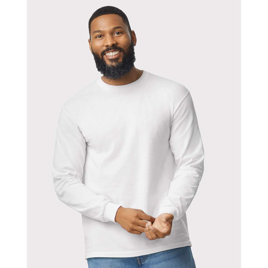 Gildan White Heavy Cotton Long Sleeve T-shirt