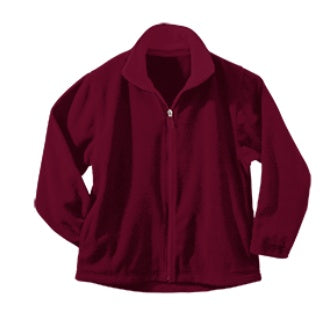 Maroon Full Zip Fleece