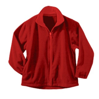 Red Full Zip Fleece