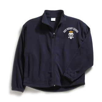 Holy Rosary School Navy Full Zip Fleece w/ Logo