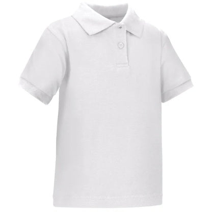White Cotton Short Sleeve Polo