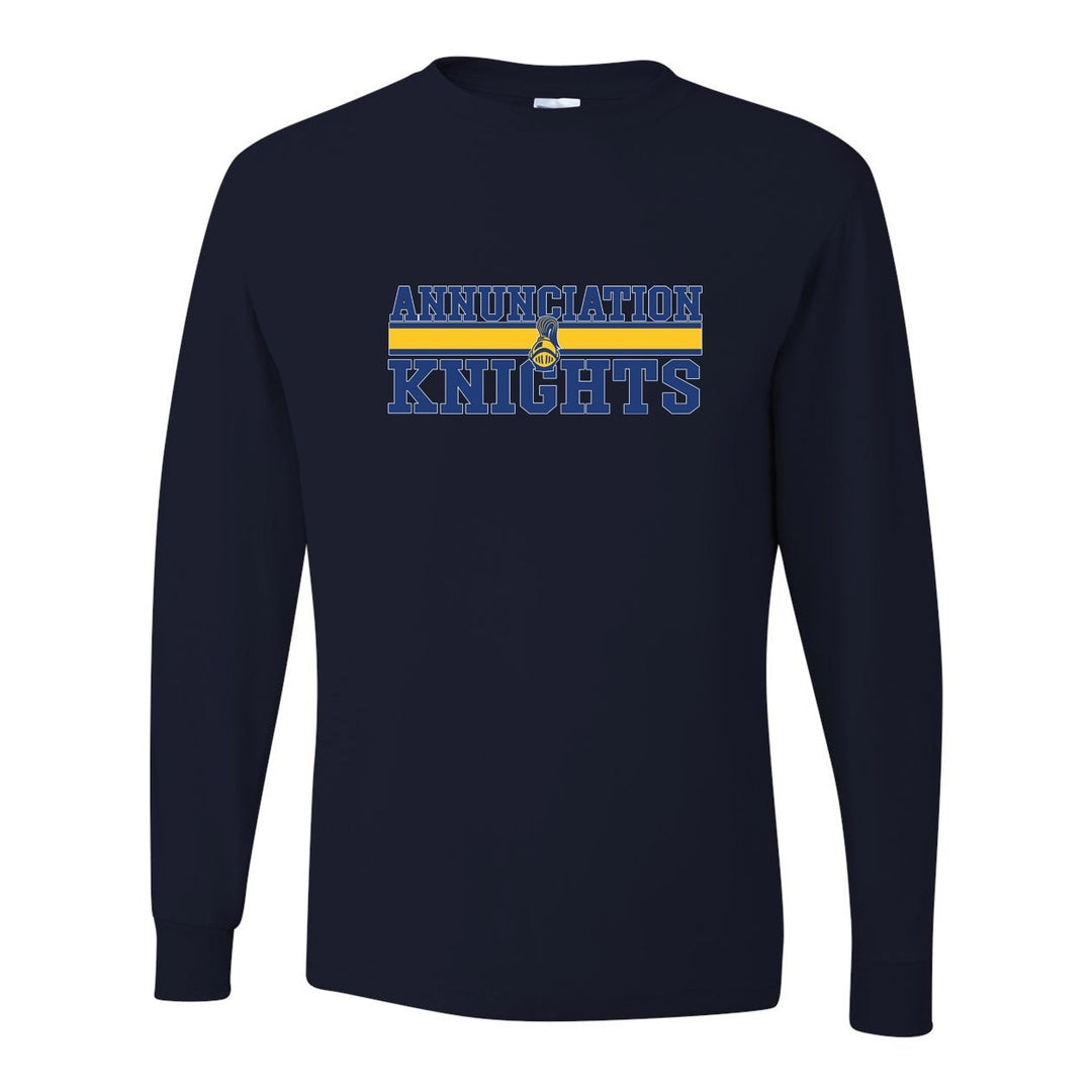 Annunciation School Spirit Long Sleeve T-shirt w/ Knights Logo 