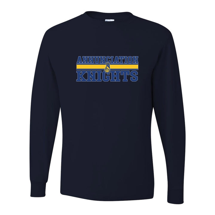 Annunciation School Spirit Long Sleeve T-shirt w/ Knights Logo 