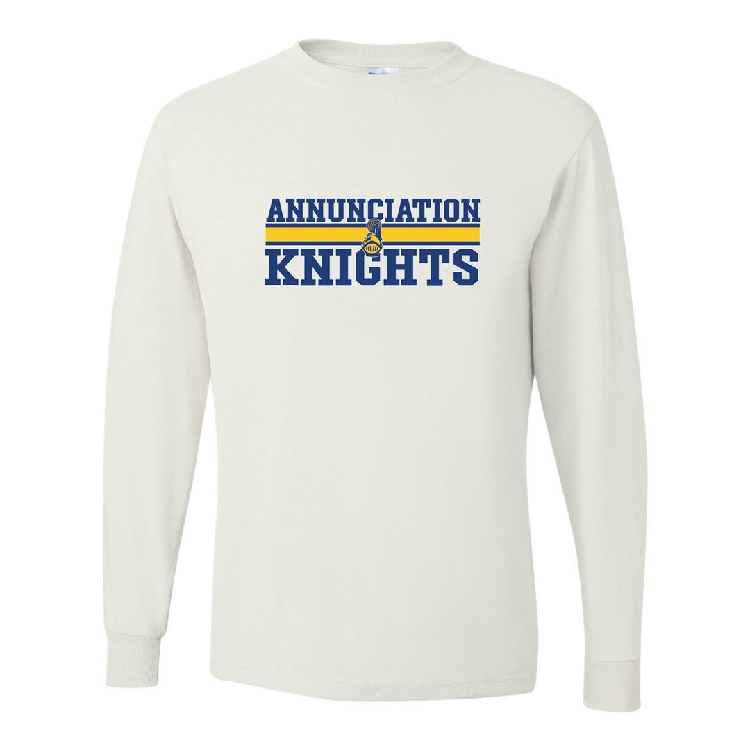 Annunciation School Spirit Long Sleeve T-shirt w/ Knights Logo 