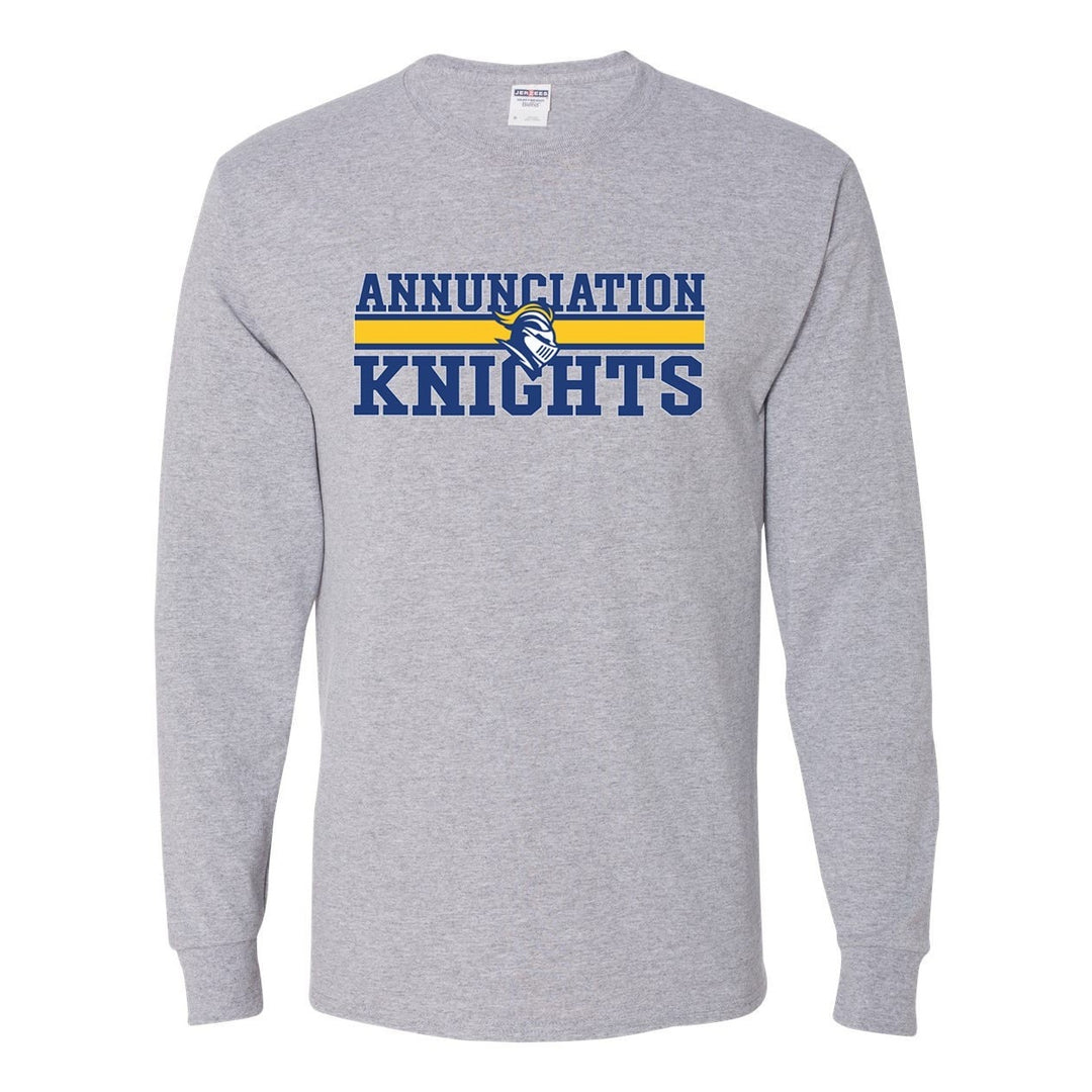 Annunciation School Spirit Long Sleeve T-shirt w/ Knights Logo 