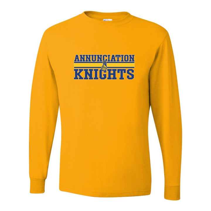Annunciation School Spirit Long Sleeve T-shirt w/ Knights Logo 