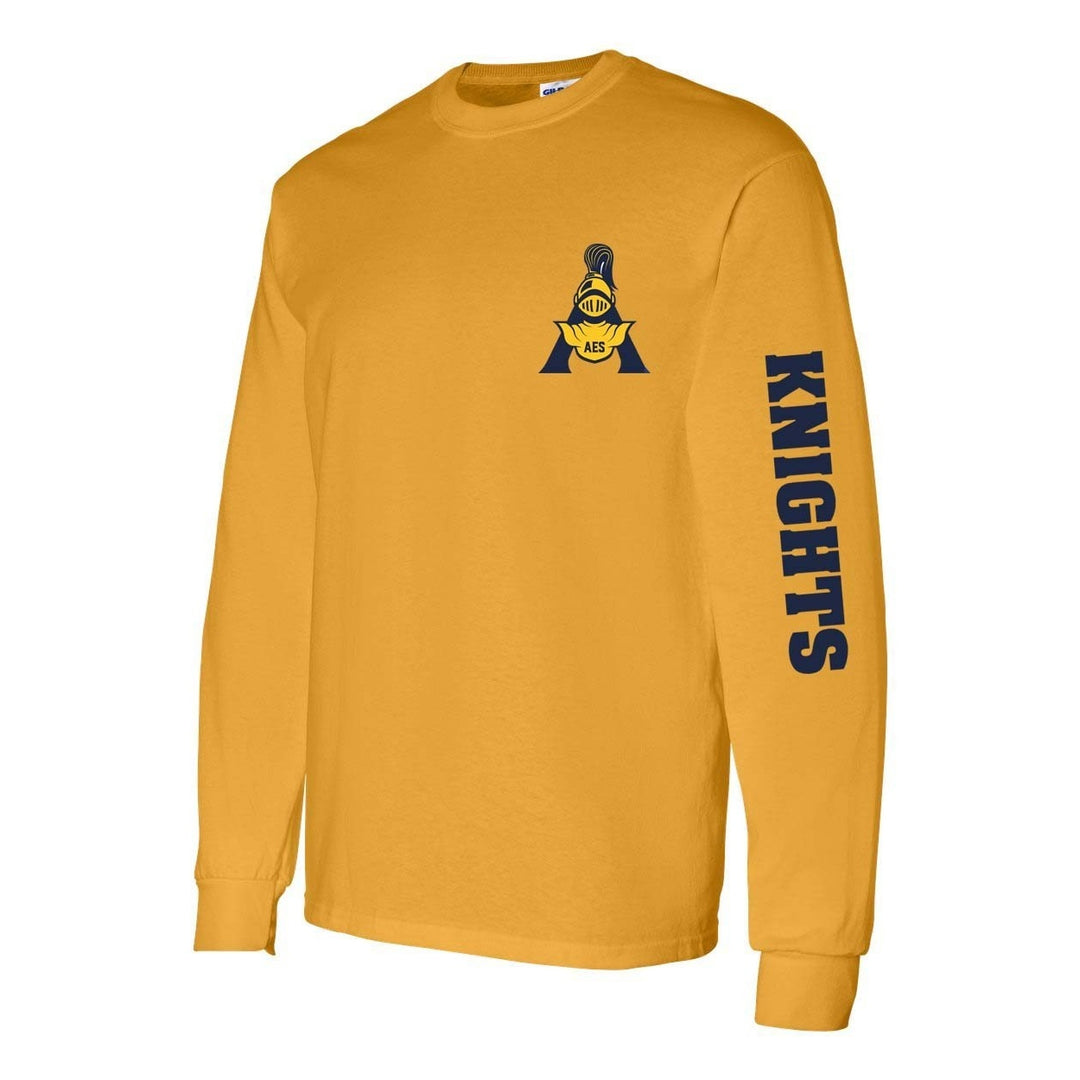 Annunciation School Spirit Long Sleeve T-shirt w/ "A" Logo and Sleeve 