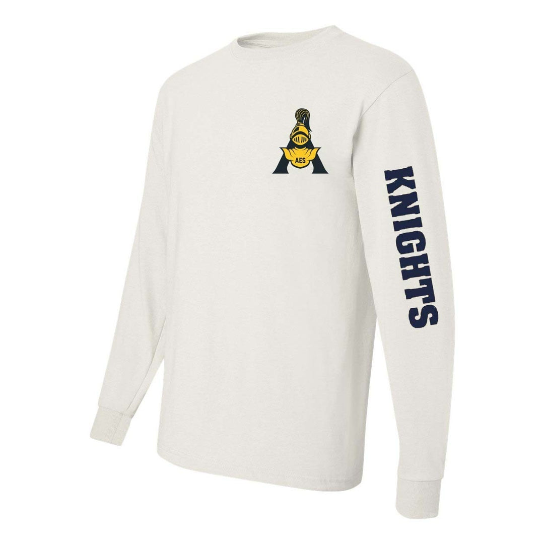 Annunciation School Spirit Long Sleeve T-shirt w/ "A" Logo and Sleeve 