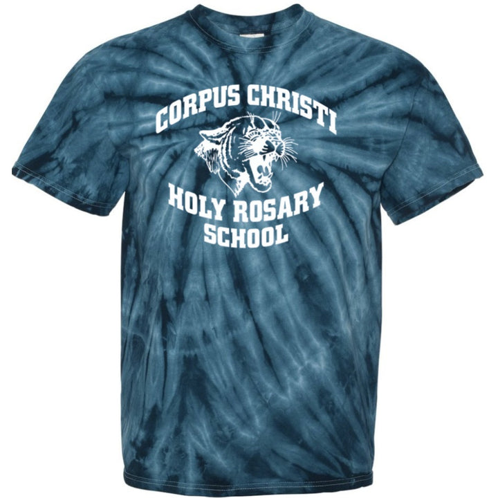 Corpus Christi-Holy Rosary School Spirit Tie Dye Short Sleeve T-Shirt w/ Jaguar Logo 