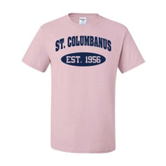 St. Columbanus School Spirit Short Sleeve T-Shirt w/ Est. 1956 Logo 