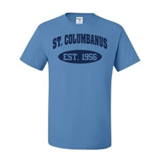 St. Columbanus School Spirit Short Sleeve T-Shirt w/ Est. 1956 Logo 