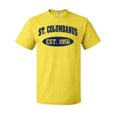 St. Columbanus School Spirit Short Sleeve T-Shirt w/ Est. 1956 Logo 