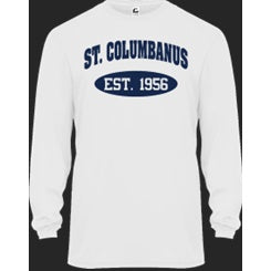 St. Columbanus School Spirit Performance Long Sleeve T-shirt w/ Est. 1956 Logo 