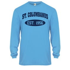 St. Columbanus School Spirit Performance Long Sleeve T-shirt w/ Est. 1956 Logo 