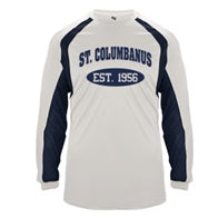 St. Columbanus School Spirit Hook Long Sleeve T-shirt w/ Est. 1956 Logo 