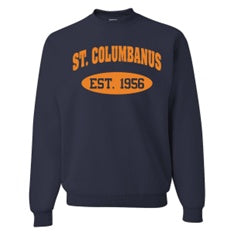 St. Columbanus School Spirit Sweatshirt w/ Est. 1956 Logo 