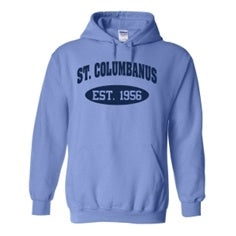 St. Columbanus School Spirit Pullover Hoodie w/ Est. 1956 Logo 