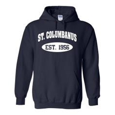 St. Columbanus School Spirit Pullover Hoodie w/ Est. 1956 Logo 