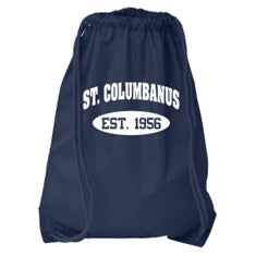 St. Columbanus School Spirit Cinch Bag w/ Est. 1956 Logo 