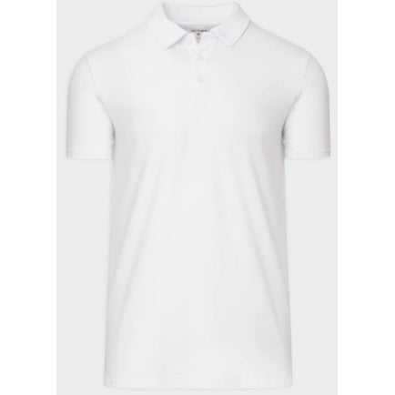 White Cotton Girls Short Sleeve Fitted Polo