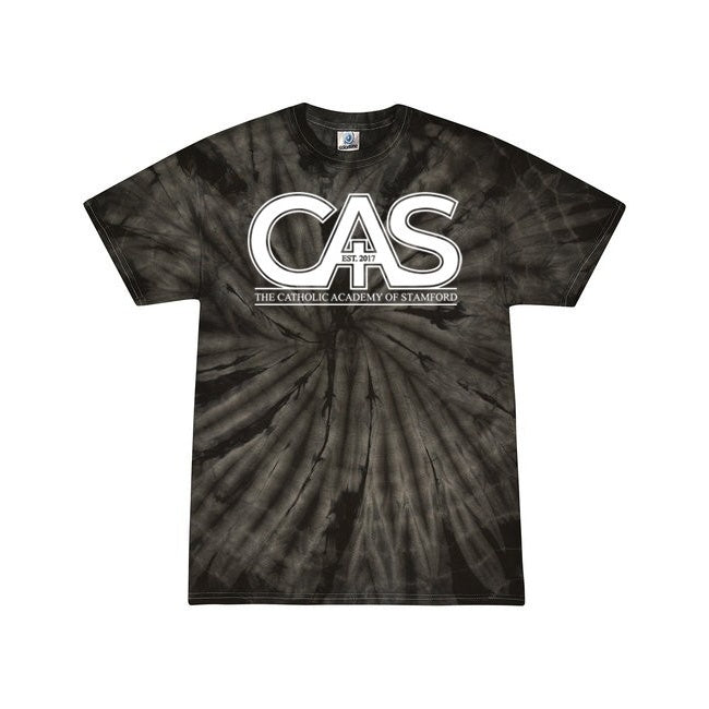 Catholic Academy of Stamford Spirit Tie Dye Short Sleeve T-Shirt w/ Spirit Logo 