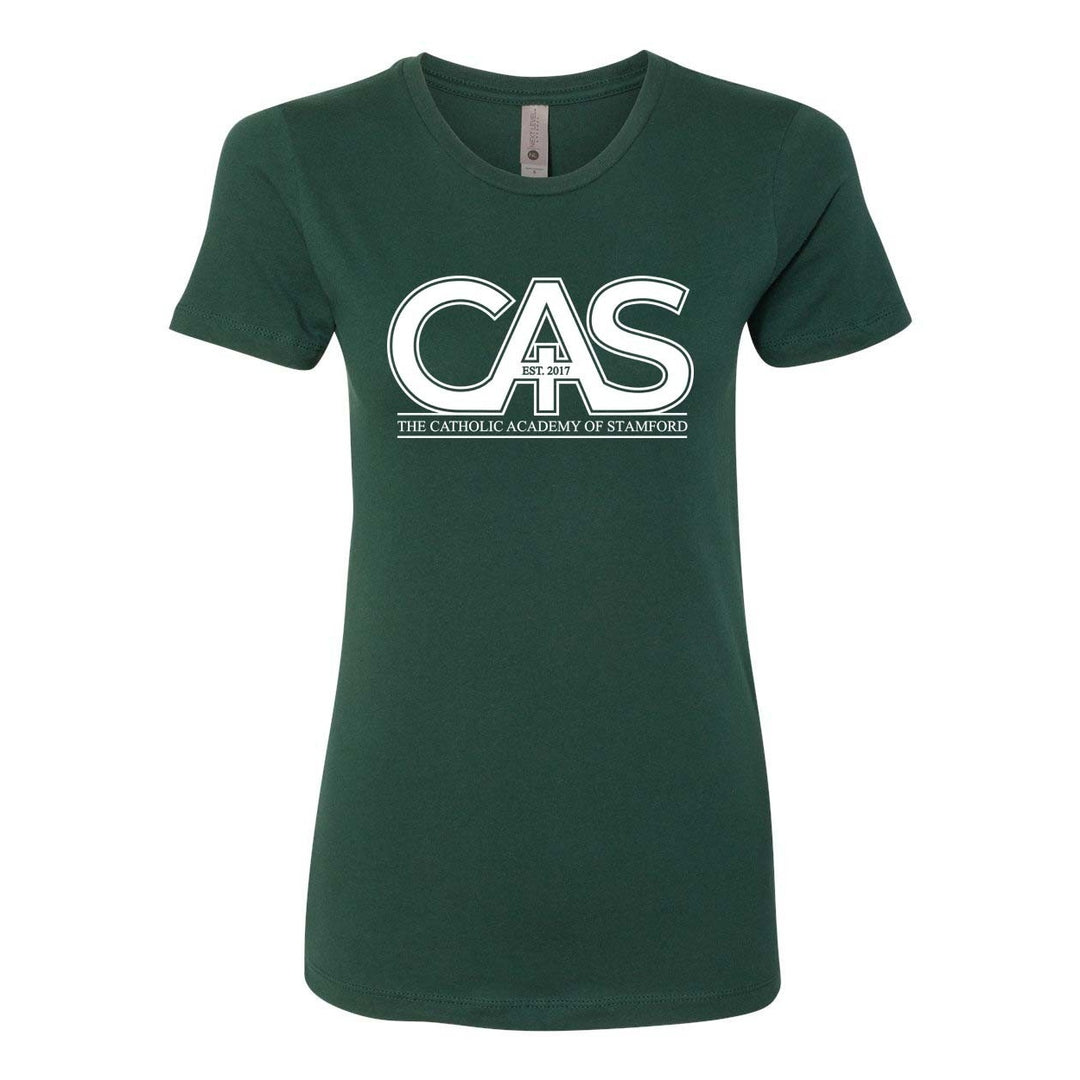 Catholic Academy of Stamford Spirit Ladies Crew Neck Short Sleeve T-Shirt w/ Spirit Logo 