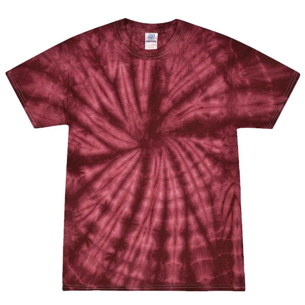Maroon Short Sleeve Tie Dye T-Shirt