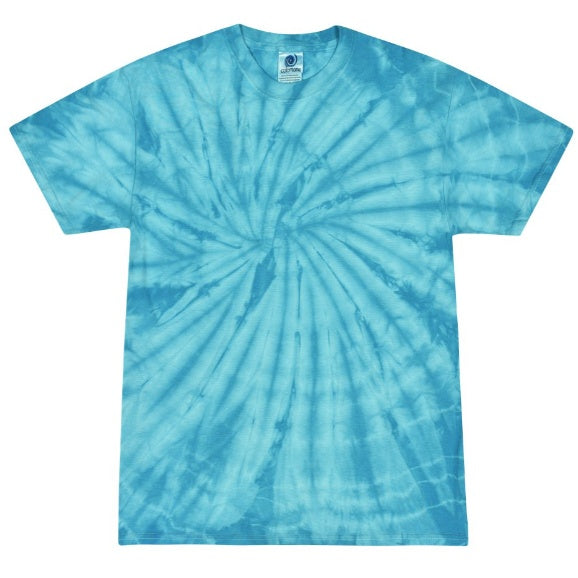 Turquiose Short Sleeve Tie Dye T-Shirt