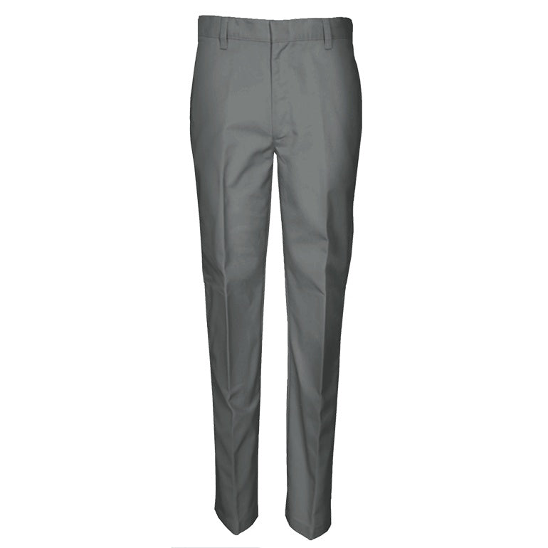 Super Soft Flat Front Grey Twill Pant