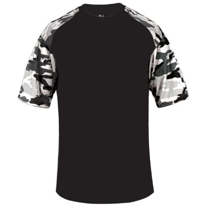 Black Performance Camo Sleeve T-shirt
