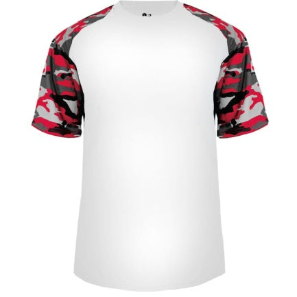 White Performance Camo Sleeve T-shirt