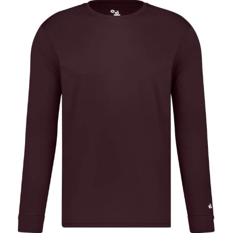 B-Core Maroon Performance Long Sleeve T-shirt
