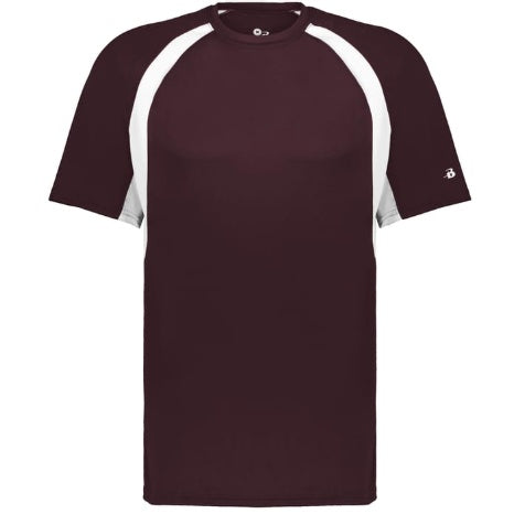 Maroon/White Short Sleeve Hook T-Shirt